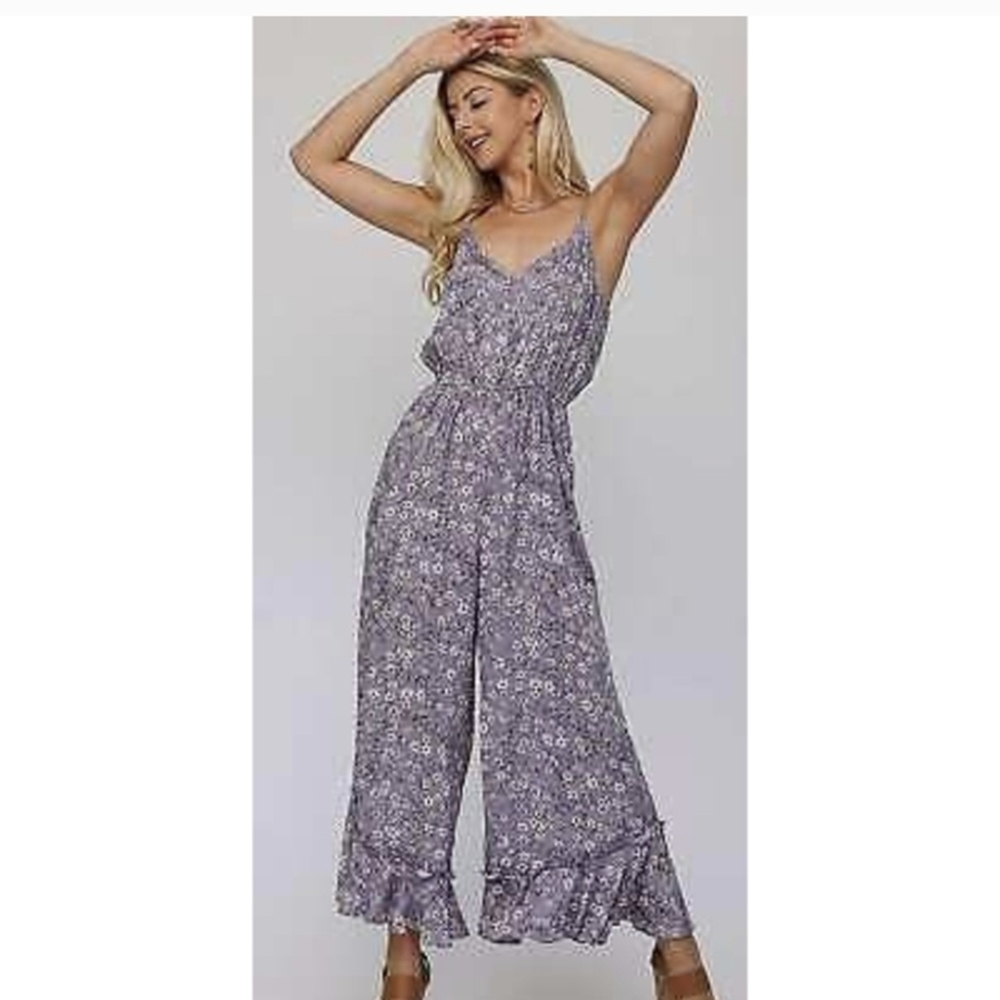 Gigio By Umgee Floral Purple Jumper